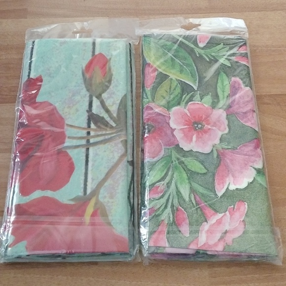 Welcome Garden Flags Large, Flowers + Butterflies, Set of 2 - Picture 2 of 4